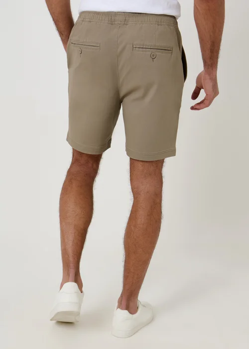 Threadbare Taupe Shorter Length Stretch Chino Shorts - 2XL Image 2