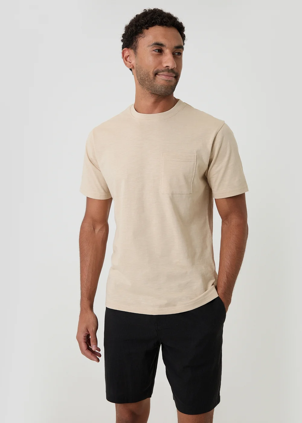 Threadbare Black Linen Blend Shorts with Belt - 32/L32 Image 3
