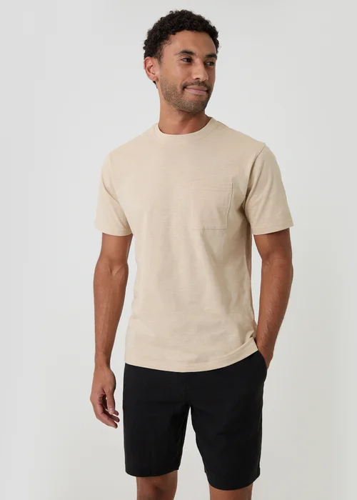 Threadbare Black Linen Blend Shorts with Belt - 32/L32 Image 3