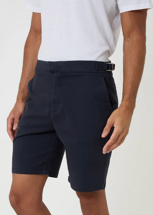 Threadbare Navy Regular Fit Stretch Chino Shorts - 36/L32 Image 4
