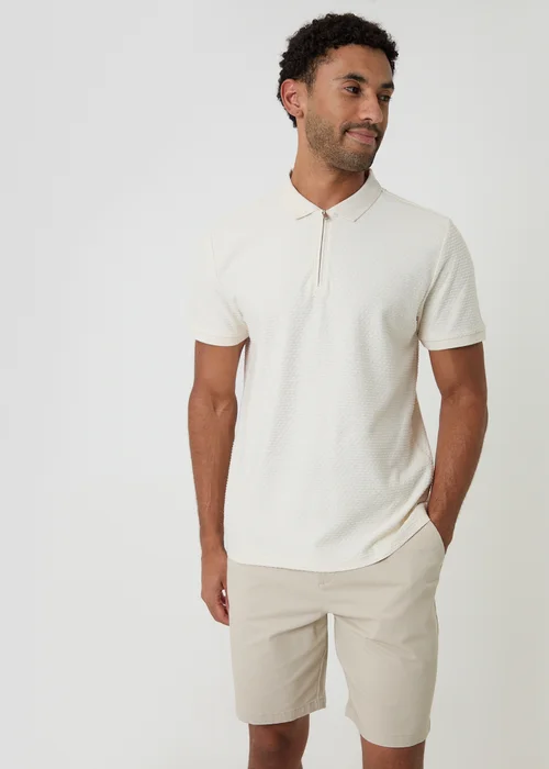 Threadbare Stone Regular Fit Stretch Chino Shorts - 30/L32 Image 3
