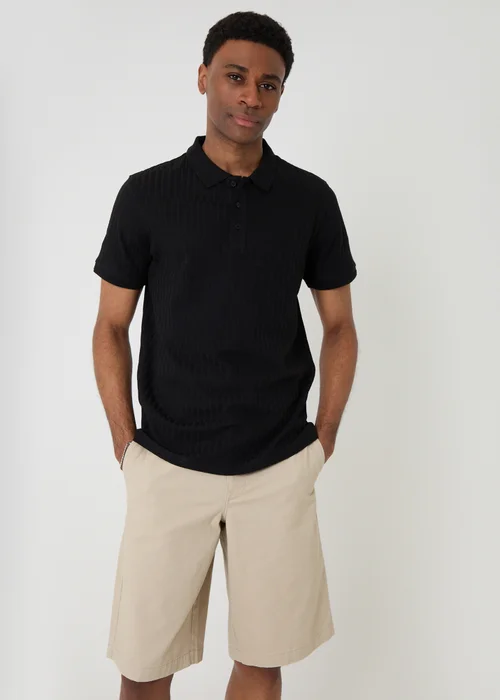 Threadbare Stone Baggy Fit Cotton Chino Shorts - 32/L32 Image 3