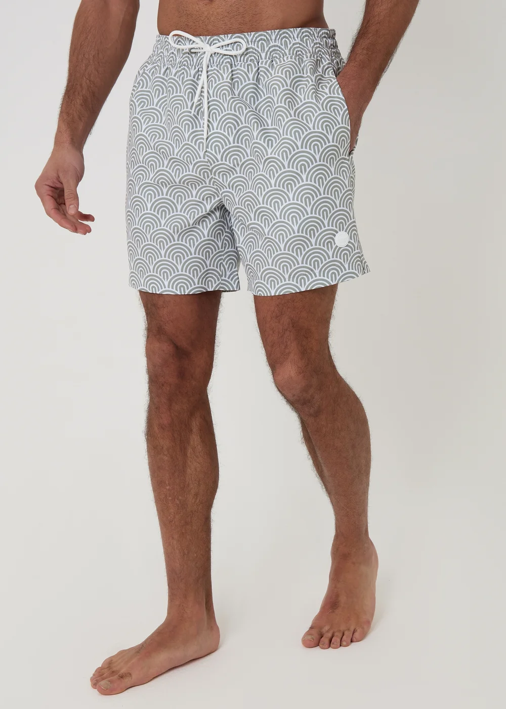 Threadbare Soft Green 2-Pack Geo Arch Print Quick Dry Swim Shorts - XL Image 2