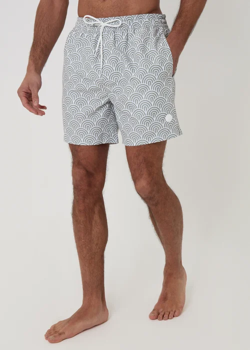 Threadbare Soft Green 2-Pack Geo Arch Print Quick Dry Swim Shorts - XL Image 2