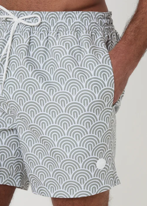 Threadbare Soft Green 2-Pack Geo Arch Print Quick Dry Swim Shorts - XL Image 5