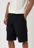 Threadbare Black Baggy Fit Cotton Cargo Shorts - 30/L32 Image 4