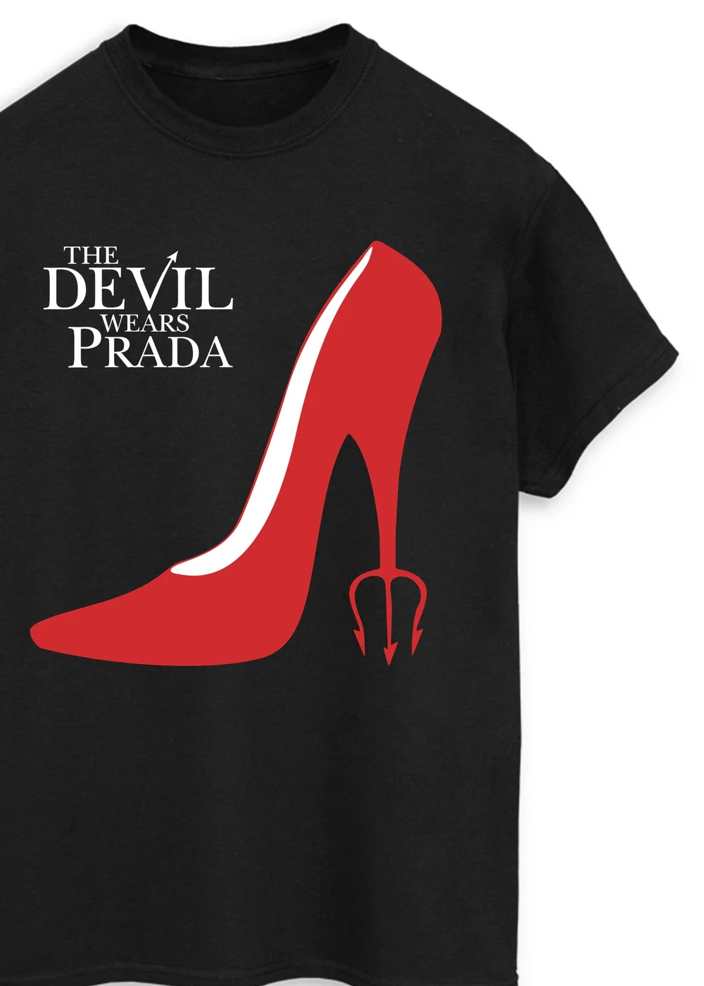 Spiral Galaxy Disney Devil Wears Prada Shoe Black Graphic Boyfriend Fit T-Shirt - 3XL Image 2