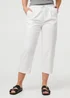 Izabel London White Tie High Waist Cropped Wide Trousers - 14 Image 1