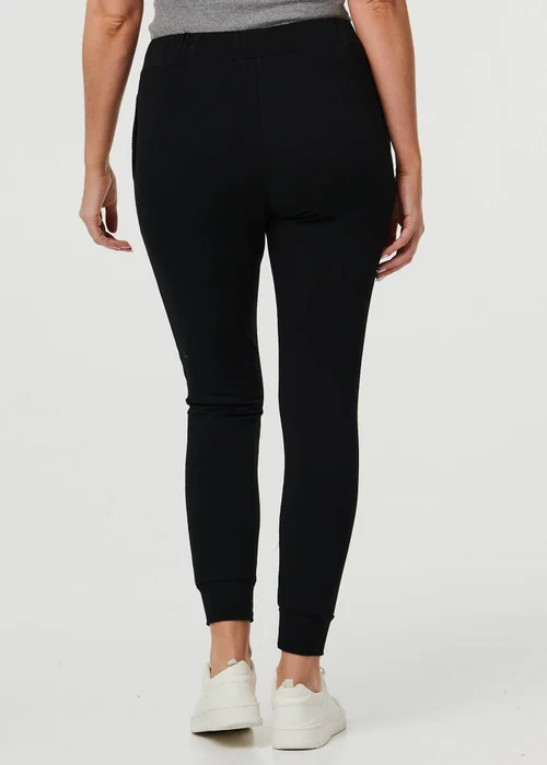 Izabel London Black Adjustable Drawstring Waist Slim Joggers - 8 Image 2