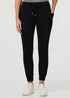 Izabel London Black Adjustable Drawstring Waist Slim Joggers - 8 Image 1