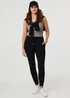 Izabel London Black Adjustable Drawstring Waist Slim Joggers - 8 Image 4