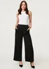 Izabel London Black High Waist Wide Leg Pleat Front Trousers - 10 Image 4