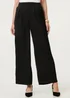 Izabel London Black High Waist Wide Leg Pleat Front Trousers - 10 Image 1