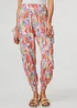 Izabel London Pink Abstract High Waist Harem Pants - 12 Image 1