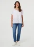 Izabel London White Embroidered Short Sleeve Relaxed Blouse - 10 Image 4