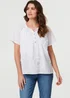 Izabel London White Embroidered Short Sleeve Relaxed Blouse - 10 Image 1
