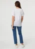 Izabel London White Embroidered Short Sleeve Relaxed Blouse - 10 Image 2