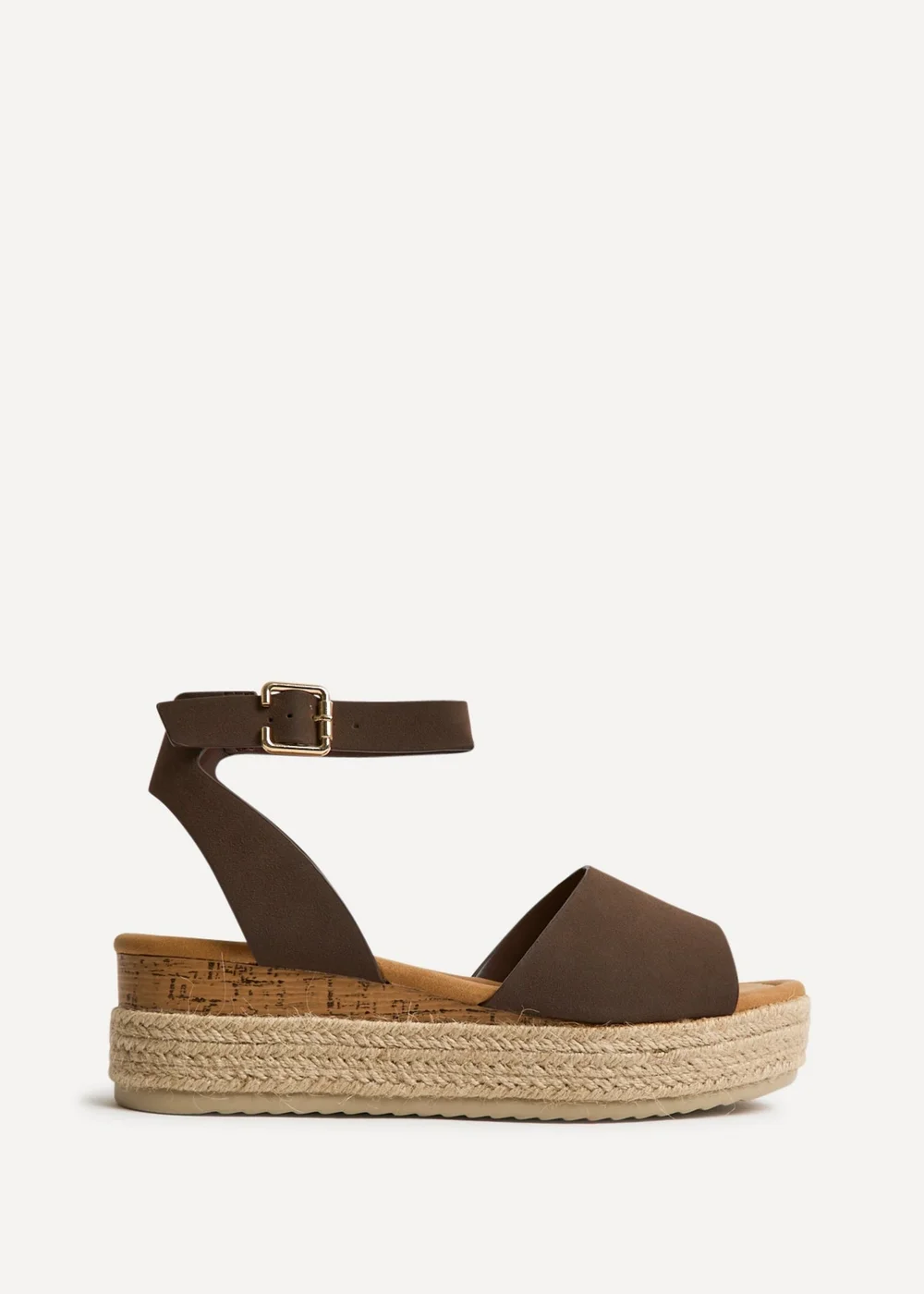 Linzi Nirvana Brown Nubuck Flatform Sandals - 3 Image 2