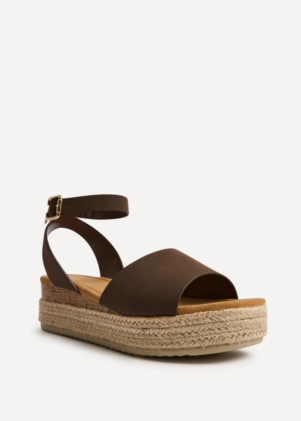 Linzi Nirvana Brown Nubuck Flatform Sandals - 3 Image 5