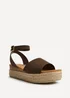 Linzi Nirvana Brown Nubuck Flatform Sandals - 3 Image 5
