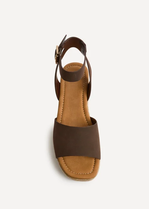 Linzi Nirvana Brown Nubuck Flatform Sandals - 3 Image 4