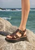 Linzi Subtract Brown Gladiator Flatform Sandals - 3 Image 1