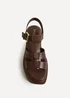 Linzi Subtract Brown Gladiator Flatform Sandals - 3 Image 4