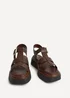 Linzi Subtract Brown Gladiator Flatform Sandals - 3 Image 3