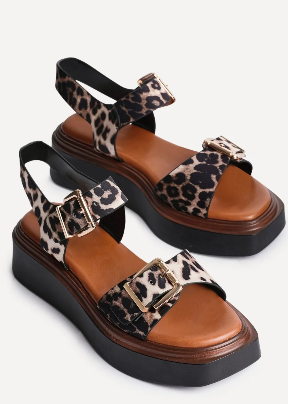 Linzi Preserve Leopard Flatform Sandals - 6 Image 4