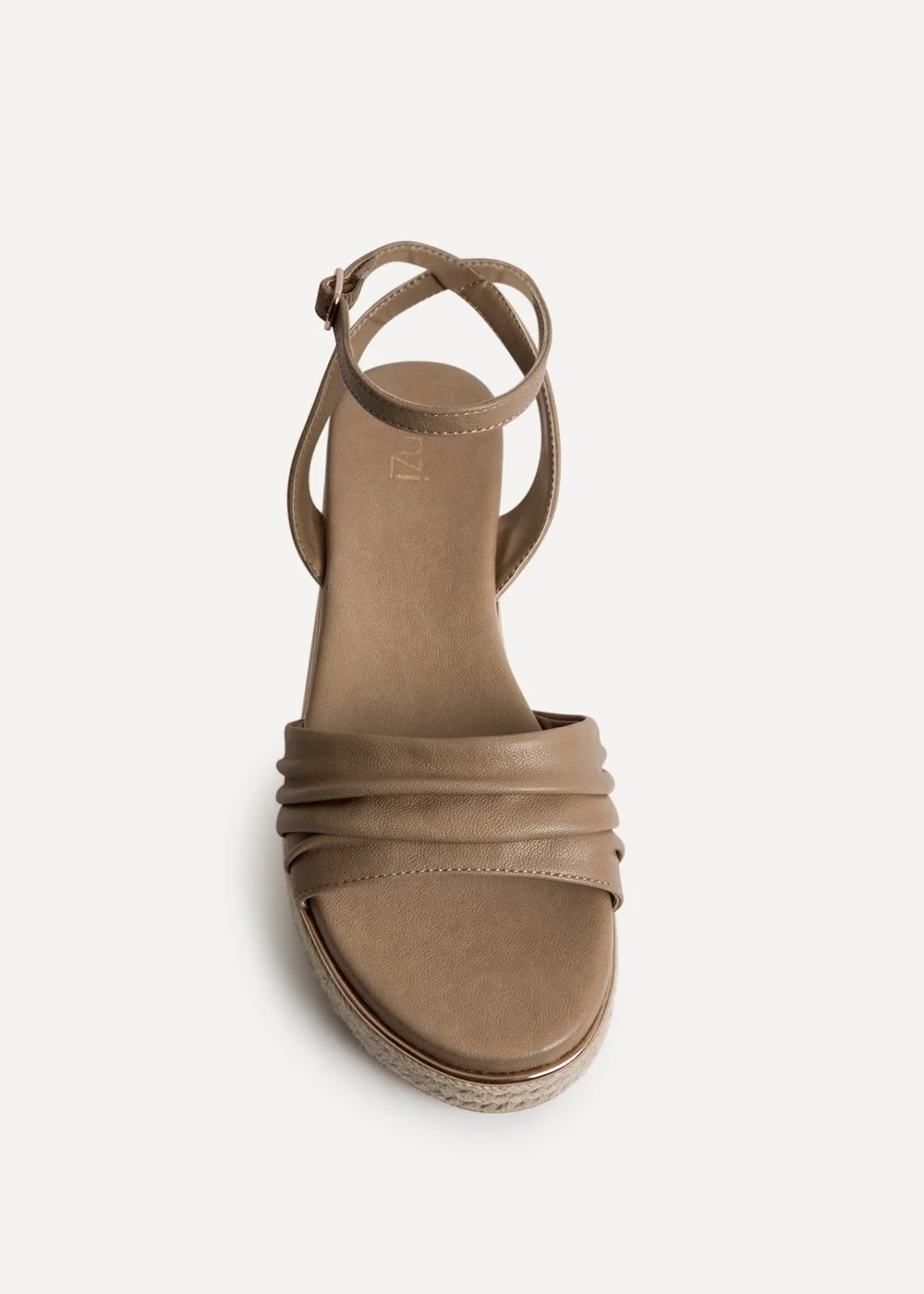 Linzi Dazed Mocha Faux Leather Flatform Sandals - 4 Image 4