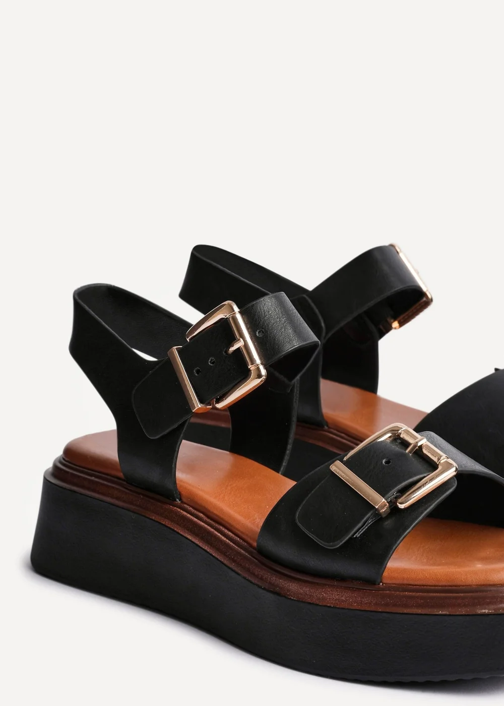 Linzi Preserve Black Flatform Sandals - 4 Image 4