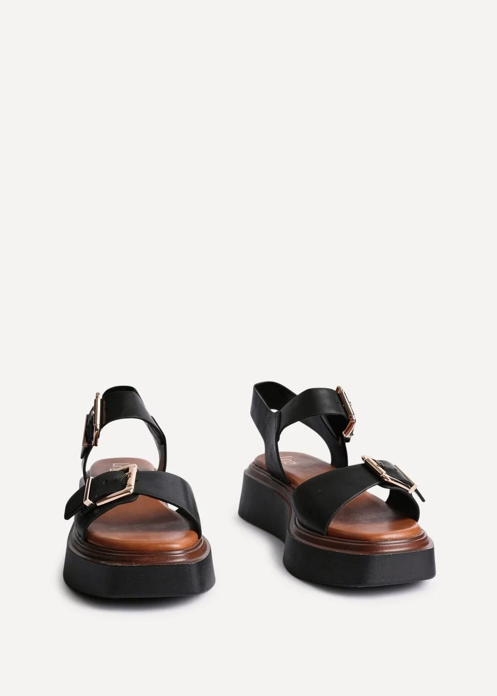 Linzi Preserve Black Flatform Sandals - 4 Image 3