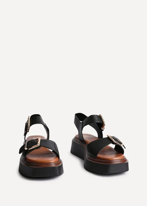 Linzi Preserve Black Flatform Sandals - 4 Image 3