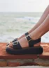 Linzi Preserve Black Flatform Sandals - 4 Image 1
