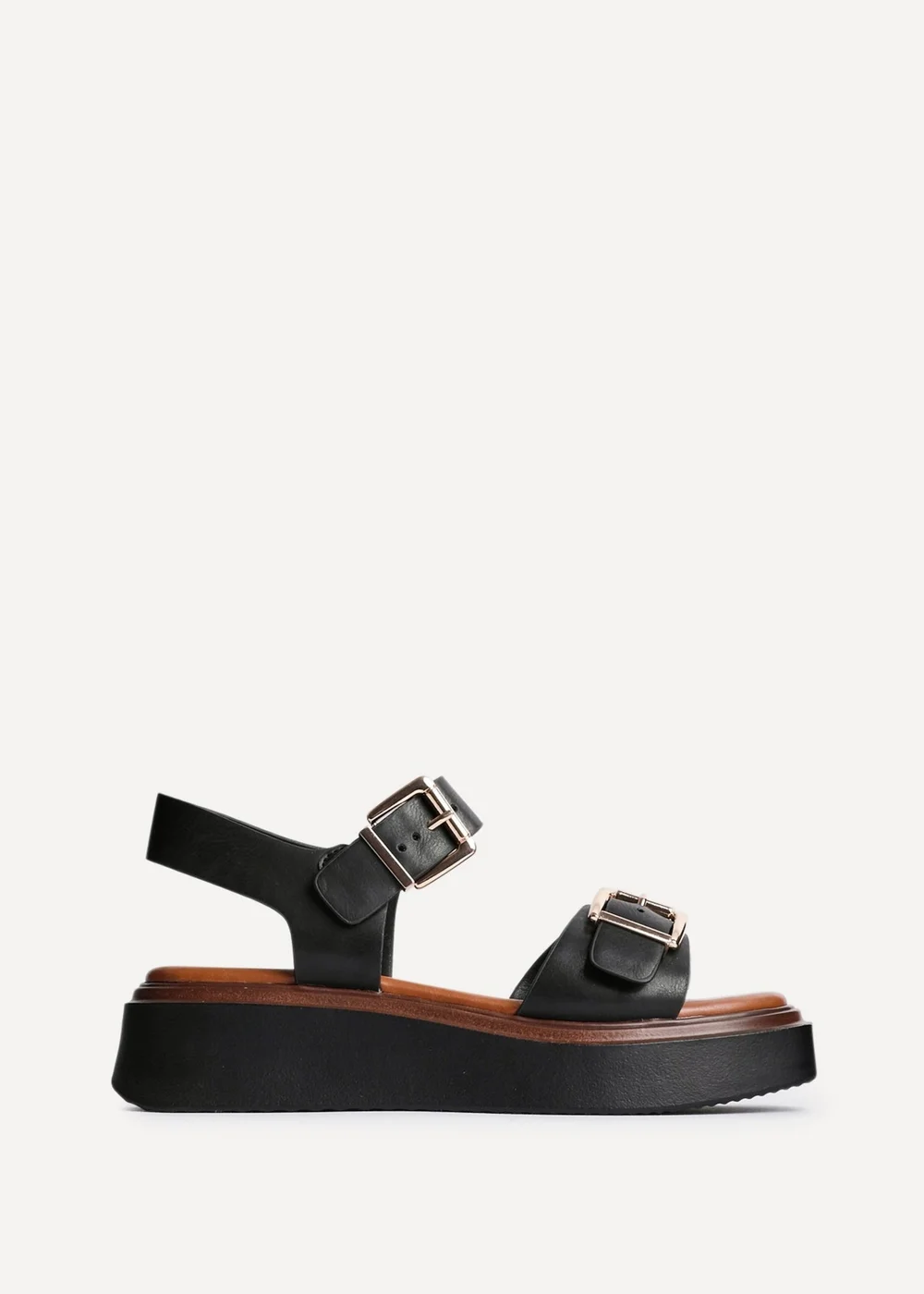 Linzi Preserve Black Flatform Sandals - 4 Image 2