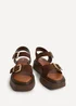 Linzi Preserve Brown Flatform Sandals - 4 Image 3