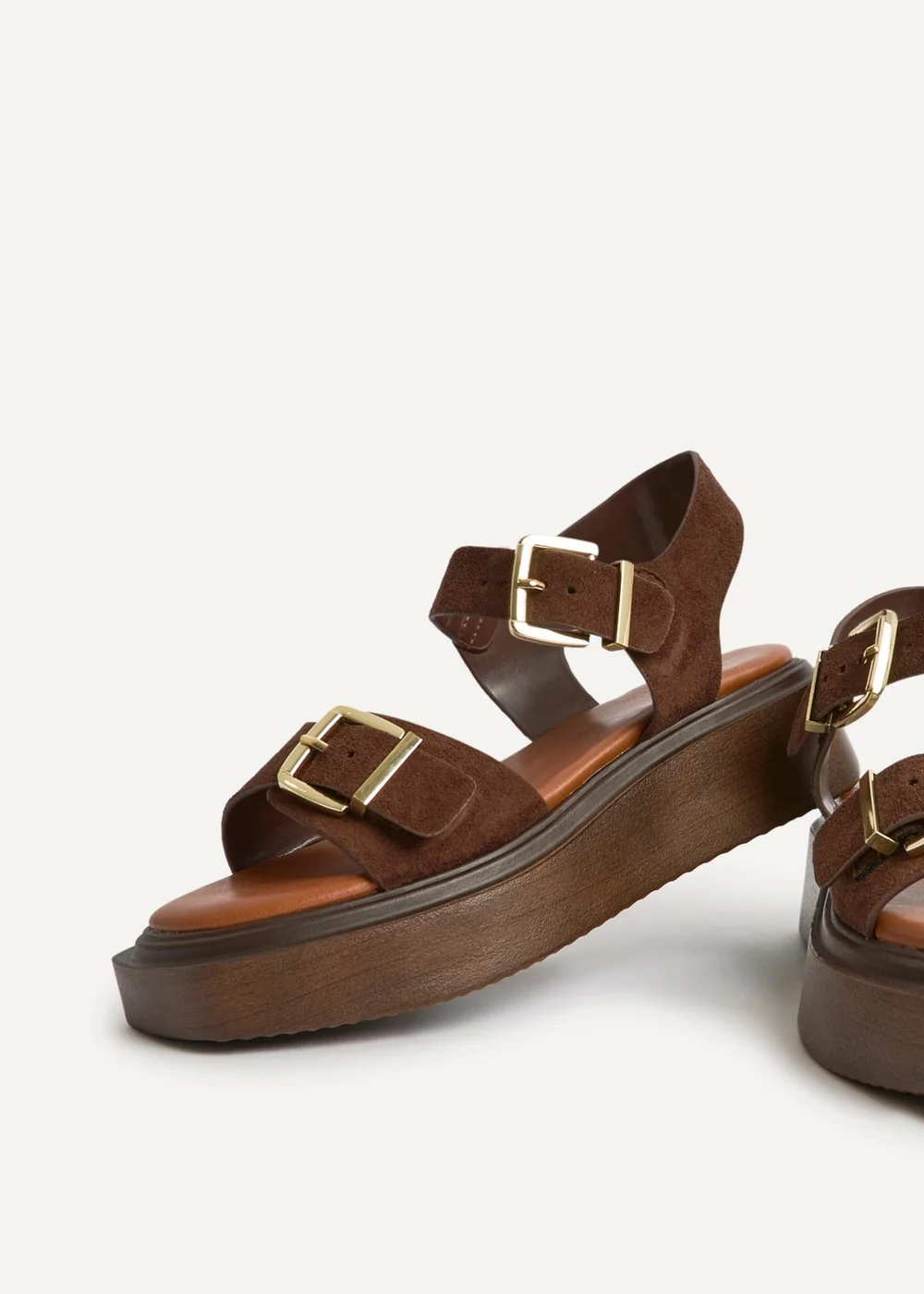 Linzi Preserve Brown Flatform Sandals - 4 Image 5