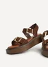 Linzi Preserve Brown Flatform Sandals - 4 Image 5