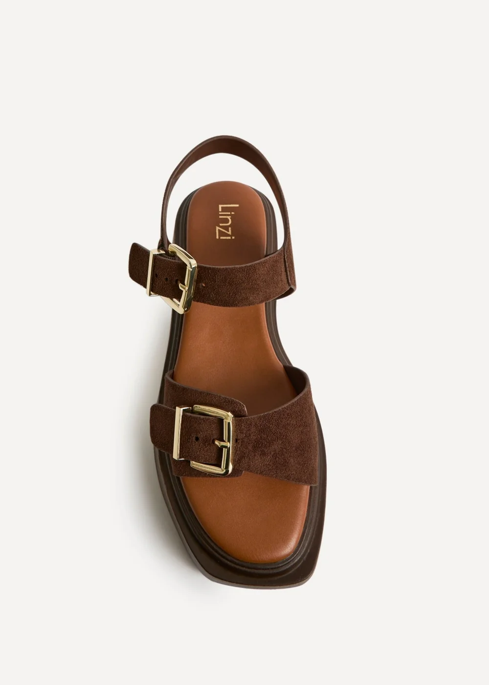 Linzi Preserve Brown Flatform Sandals - 4 Image 4
