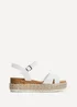 Linzi Sarelli Wide Fit White Flatform Sandals - 8 Image 2