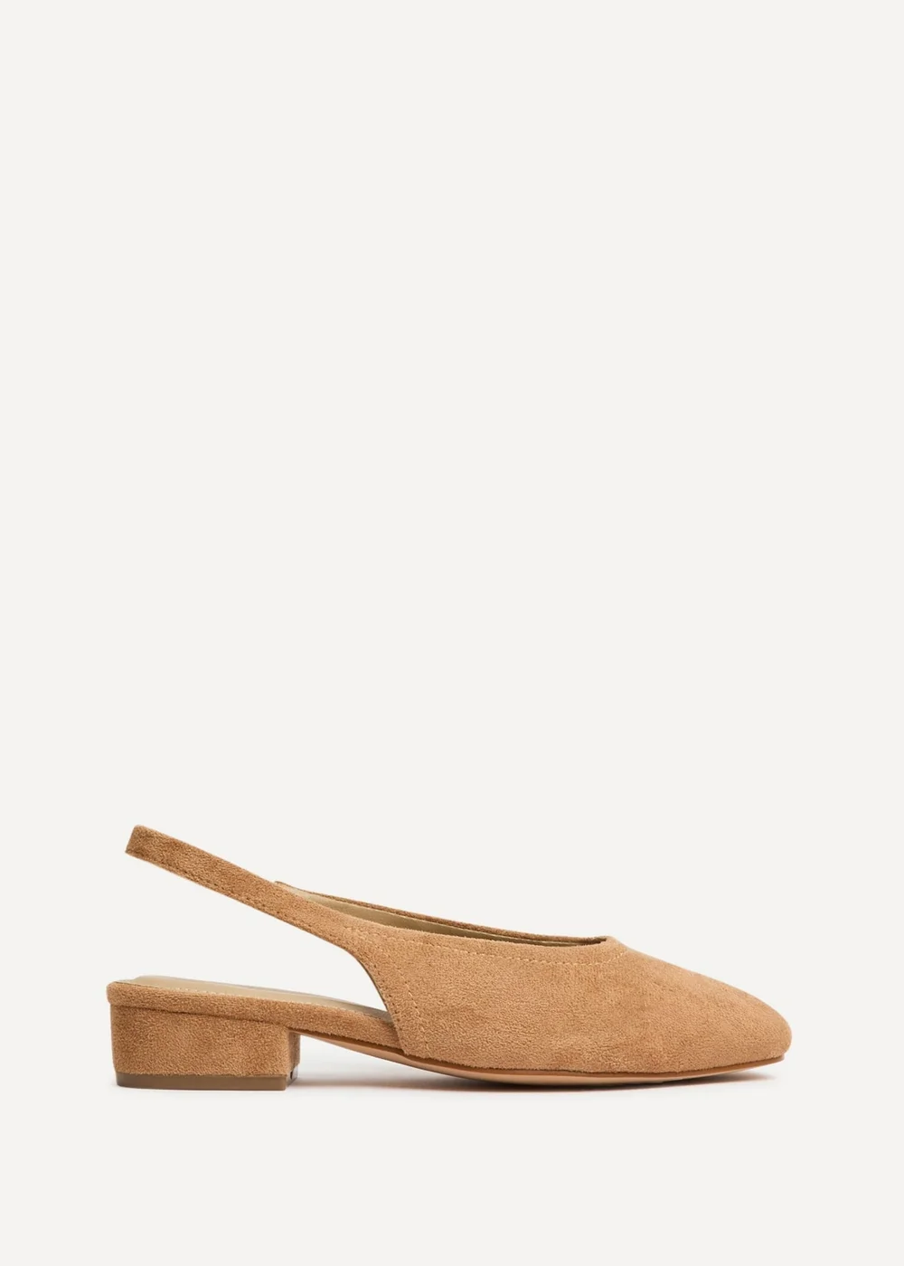 Linzi Glide Nude Faux Suede Mary Jane Heels - Size 5 Image 2