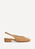 Linzi Glide Nude Faux Suede Mary Jane Heels - Size 5 Image 2
