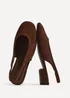 Linzi Glide Brown Faux Suede Mary Jane Heels - 4 Image 4