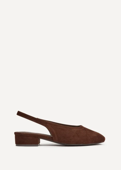 Linzi Glide Brown Faux Suede Mary Jane Heels - 4 Image 1
