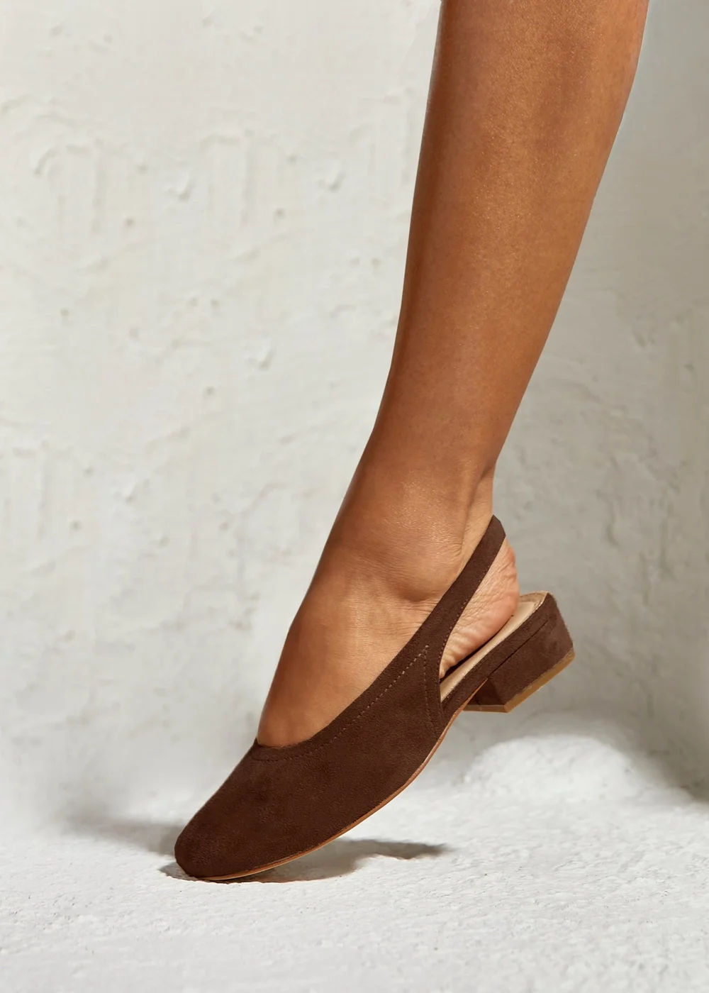 Linzi Glide Brown Faux Suede Mary Jane Heels - 4 Image 5