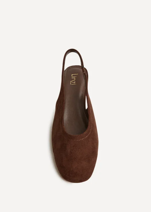 Linzi Glide Brown Faux Suede Mary Jane Heels - 4 Image 3