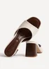 Linzi Cannes Ivory Faux Leather Mule Heels - 4 Image 5