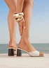 Linzi Cannes Ivory Faux Leather Mule Heels - 4 Image 1