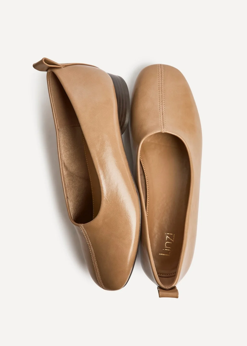 Linzi Capsule Camel Faux Leather Ballet Flats - 5 Image 5