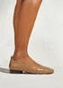 Linzi Capsule Camel Faux Leather Ballet Flats - 5 Image 6